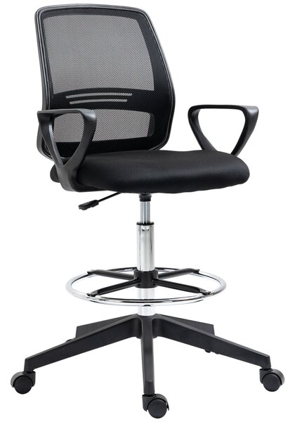 Vinsetto Sedia da ufficio chaise de bureau ad altezza regolabile sgabello da ufficio girevole a 360° mesh traspirante