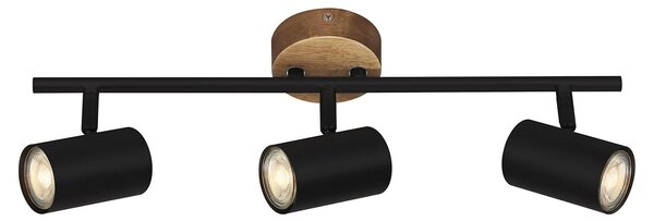 Spot Vintage Muritz Metallo Nero 3 Luci Gu10