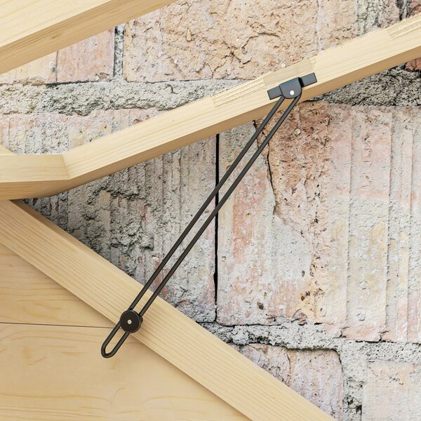 Outsunny Serra con Scaffale, Finestra sul Tetto, Porta con Serratura, Acrilico, Telaio in Legno di Pino, 100 x 56,5 x 178 cm