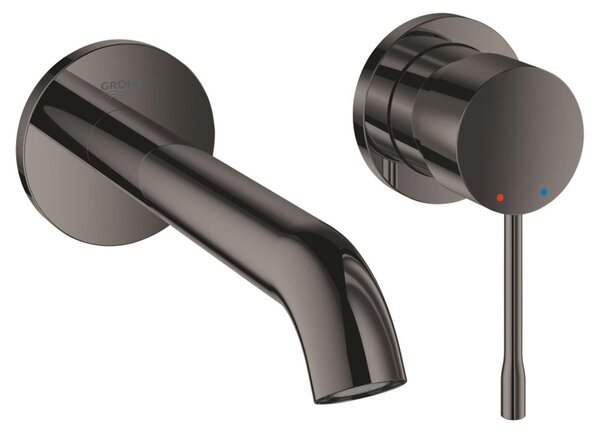 Wall-mounted basin mixer - GROHE - Essence - 2 holes - Size M - Hard Graphite finish
