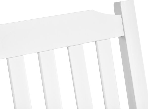 Outsunny Dondolo da Giardino a 2 Posti, Panca Dondolo Sospeso, in Legno Massiccio, per Patio, Terrazza o Cortile, 117x69x60 cm, Bianco | Aosom Italy