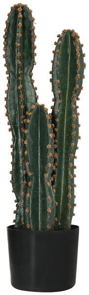 Outsunny Cactus artificiale di estremo realismo pianta artificiale di grandi dimensioni dim. Ø 17 x 60H cm verde