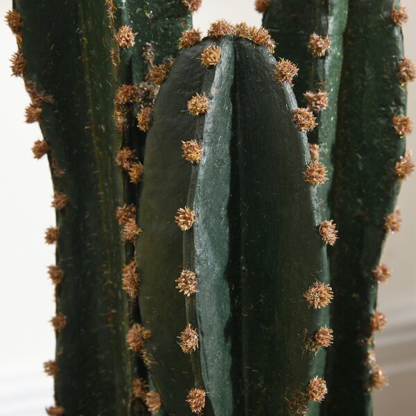 Outsunny Cactus artificiale di estremo realismo pianta artificiale di grandi dimensioni dim. Ø 17 x 60H cm verde