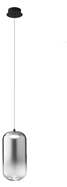 Lampadario perenz illumina hunter s1 8157 n lc 8214 sp led vetro fumè specchiato - Perenz