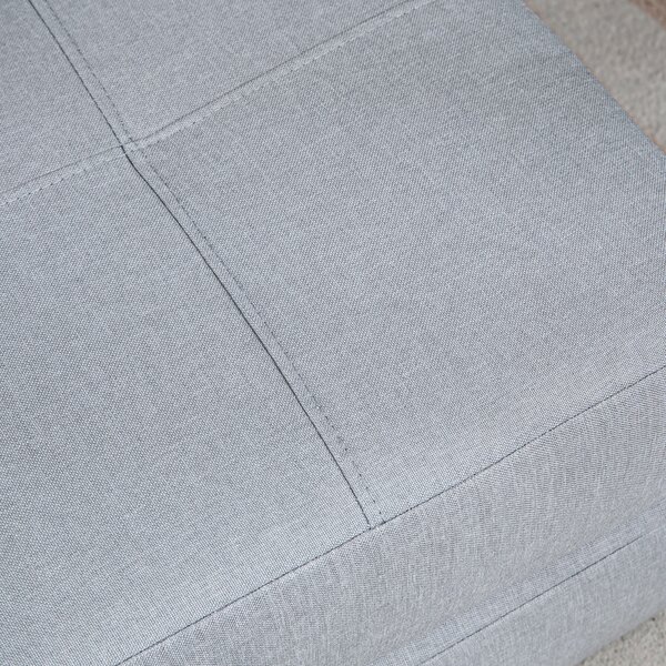 HOMCOM Poltrona letto convertibile singola poltrona 1 posto con 1 cuscino removibile, tessuto grigio chiaro