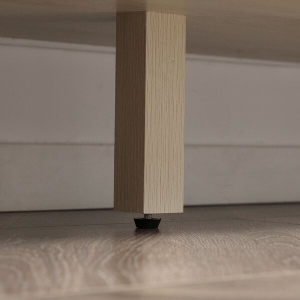 HOMCOM Buffet Mobile da Archiviazione Armadio 3 Ante con ripiano regolabile Effetto caning Stile bohémien - 136 x 41 x 70 cm