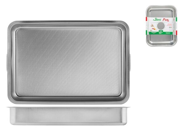 Rosticcera Non Stick in acciaio inox cm 30x22x6h
