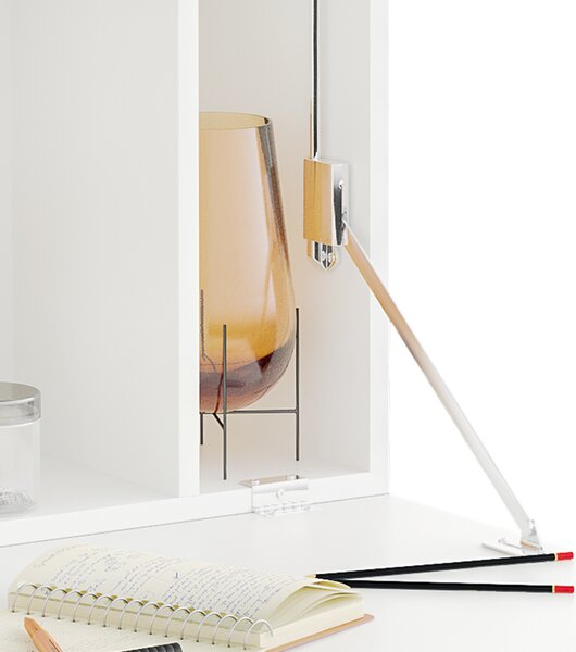 HOMCOM Scrivania Sospesa Tavolo Murale Scrivania Computer Sospesa e Piano Ribaltabile con Ripostigli - 77 x 20 x 51 cm