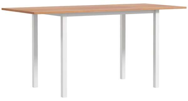 HOMCOM Tavolo da pranzo estensibile tavolo da cucina design moderno con ampia superficie 6 persone struttura in acciaio marrone scuro