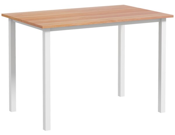 HOMCOM Tavolo da pranzo estensibile tavolo da cucina design moderno con ampia superficie 6 persone struttura in acciaio marrone scuro