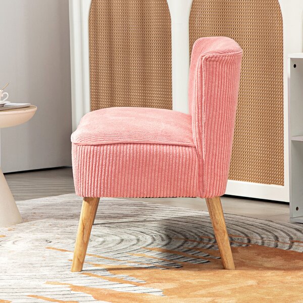 HOMCOM Divano a Due Posti, Design Scandinavo Elegante, Struttura in Legno Massello, Fino a 150 kg, 117 x 56,5 x 77 cm, Rosa
