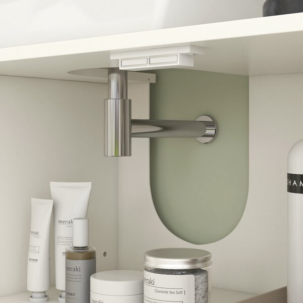 HOMCOM Mobile sottolavabo mobile da bagno con armadio a due livelli ripiani regolabili 90l x 30P x 63H cm crema