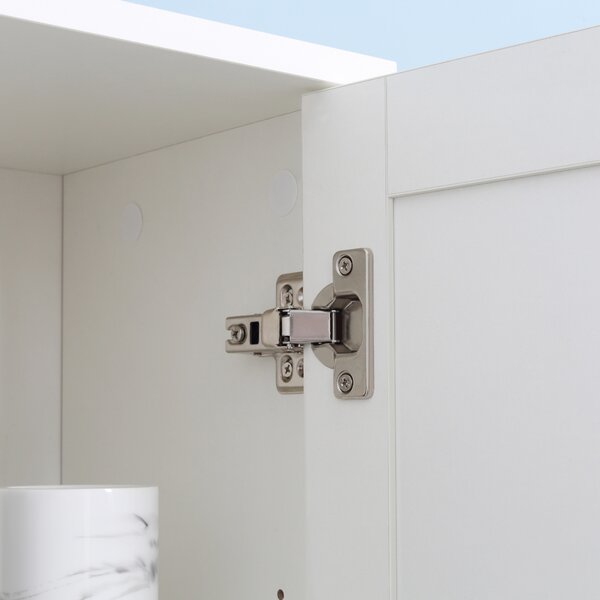 Kleankin Mobile Colonna Bagno Armadio Alto con Ripiano Regolabile - 30 x 28 x 170 cm - Bianco