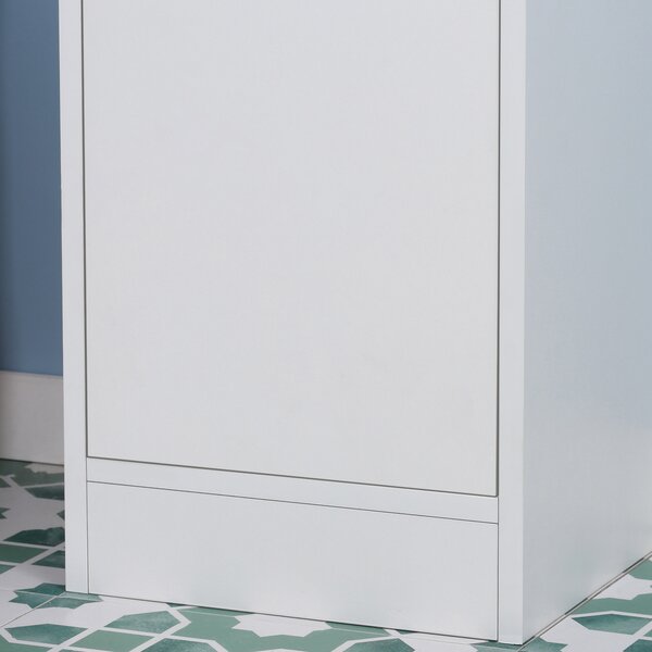 Kleankin Mobile Colonna Bagno Armadio Alto con Ripiano Regolabile - 30 x 28 x 170 cm - Bianco