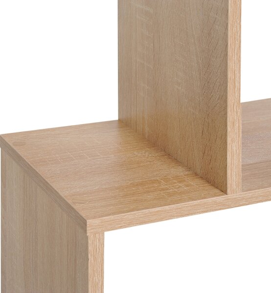 HOMCOM Libreria Etagere Zig zag Design Contemporaneo 80L x 23P x 192A cm 6 Livelli Colore Quercia Chiaro