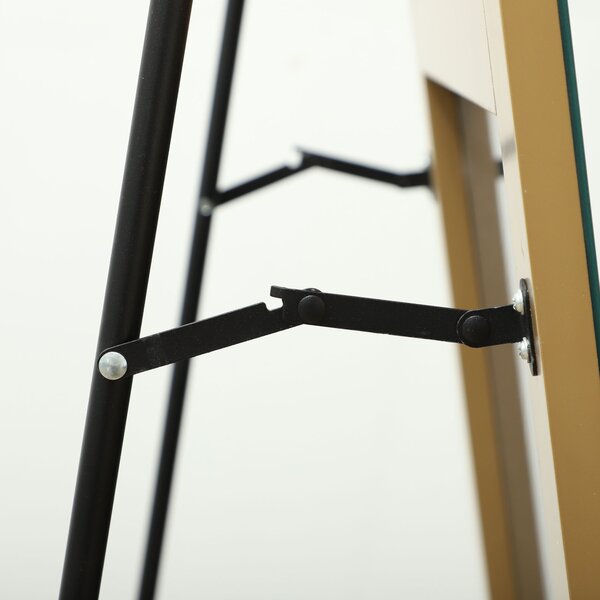 HOMCOM Specchio in figura intera 50 x 150 cm specchio da terra grande specchio da parete senza cornice per soggiorno, tono dorato