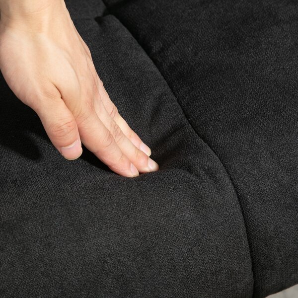 HOMCOM Poltrona Massaggiante con Funzione Sdraiata e Poggiapiedi, Inclinazione a 145°, Poliestere, 80 x 86 x 99 cm, Nero
