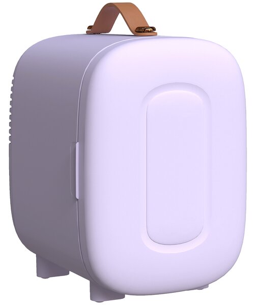 HOMCOM Frigorifero Cosmetici Extra Silenzioso, 4L, 9V/240V, 20,3x26,3x28 cm, Viola | Aosom Italy