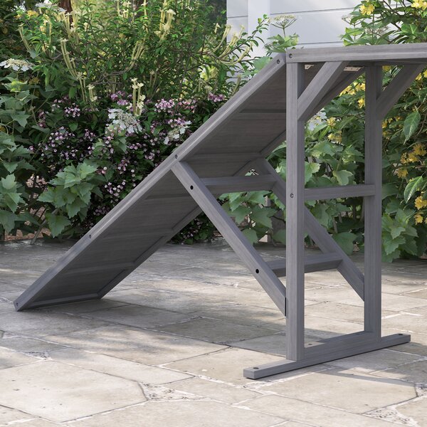 PawHut Rampa d'agilità per cane, attrezzatura di agilità per cani, barre di sicurezza superficie antiscivolo 325x55x69cm grigio | Aosom Italy