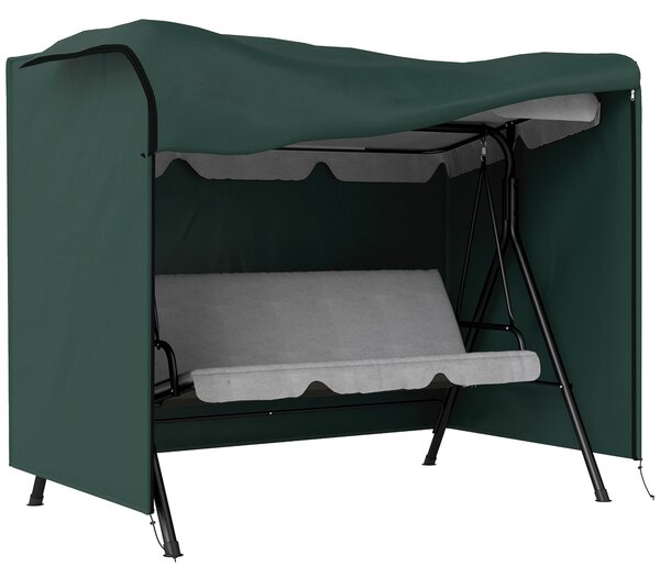 Outsunny Copertura per Dondolo in Tessuto Oxford Impermeabile Ani-Raggi UV, Telo per Dondolo, 205x124x164cm, Verde | Aosom Italy