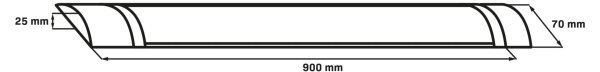Apparecchio fluorescente LED/30W/230V 4000K 90 cm nero