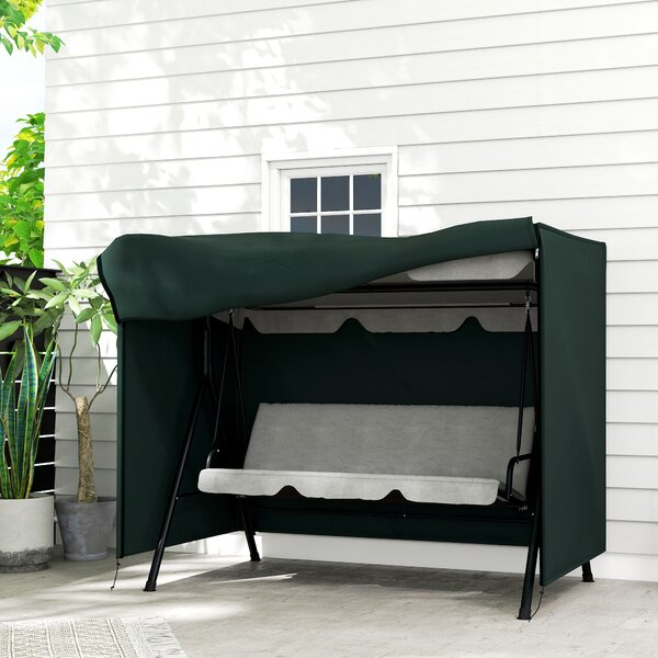 Outsunny Copertura per Dondolo in Tessuto Oxford Impermeabile Ani-Raggi UV, Telo per Dondolo, 205x124x164cm, Verde | Aosom Italy