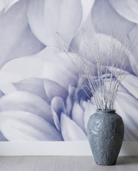 Carta da parati Grandi fiori ai bordi, Composizioni floreali, Effetto 3D, t01024v2 - Tapeko.it