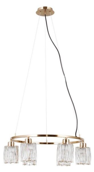 ITALUX PND-40814-6-HBR - Lampadario sospeso a cavo SIMONA 6xE14/40W/230V dorato
