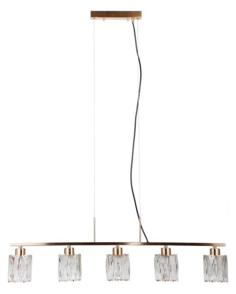 ITALUX PND-40814-5-HBR - Lampadario sospeso a cavo SIMONA 5xE14/40W/230V dorato