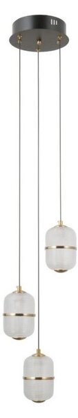 ITALUX PND-34375-3-BK - Lampadario LED a sospensione su cavo ALANI 3x LED da 5W/230V 3000K nero/oro