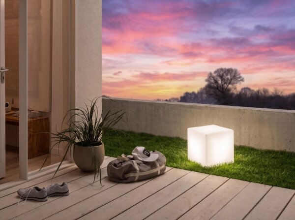 Eglo 900294 - Lampada da terra per esterno BOTTONA 1xE27/15W/230V 30x30 cm IP65