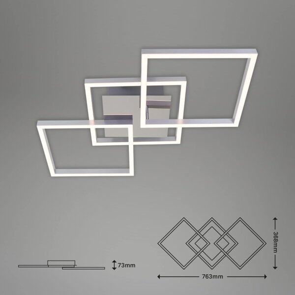 Plafoniera LED/33W/230V 3000K cromo opaco
