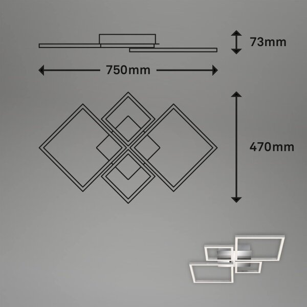 Plafoniera dimmerabile LED/42W/230V 3000K cromo satinato