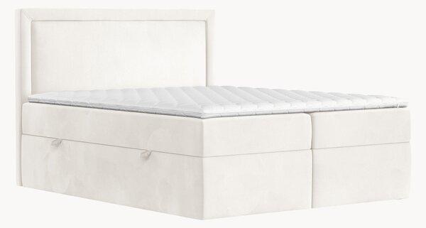 Letto boxspring in velluto fatto a mano con contenitore Rebecca, H3