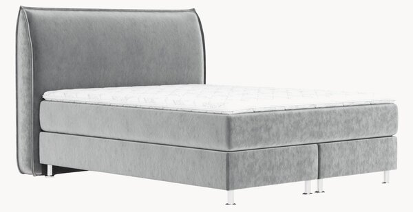 Letto boxspring in velluto fatto a mano Chermin, H4
