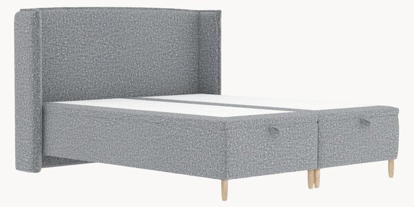 Letto imbottito in bouclé fatto a mano con contenitore Ritual
