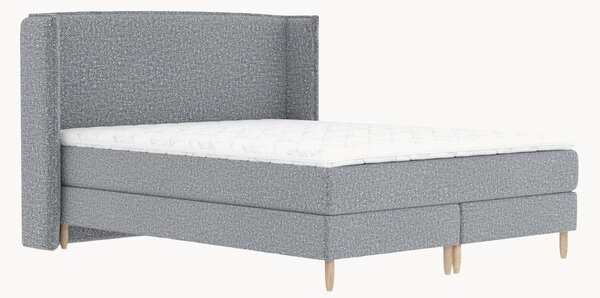 Letto boxspring in bouclé fatto a mano Ardis, H4