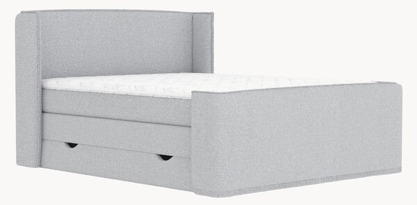 Letto boxspring fatto a mano con contenitore Freeland, H4