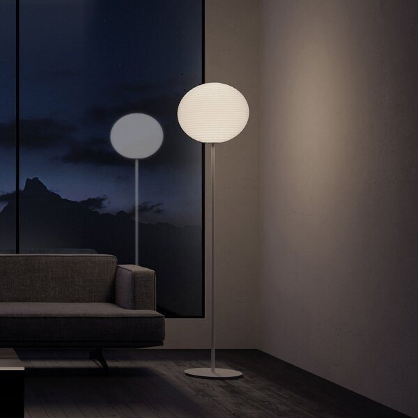 Lampada da terra Rotaliana, Flow Glass, dimmerabile, Bianco, Soggiorno, Metallo, Design