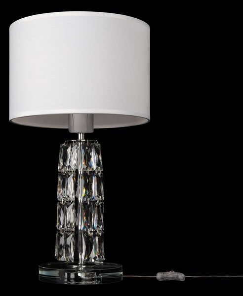 Lampade Da Scrivania Contemporanea Talento Metallo Cromo Diffusore Pvc Vetro