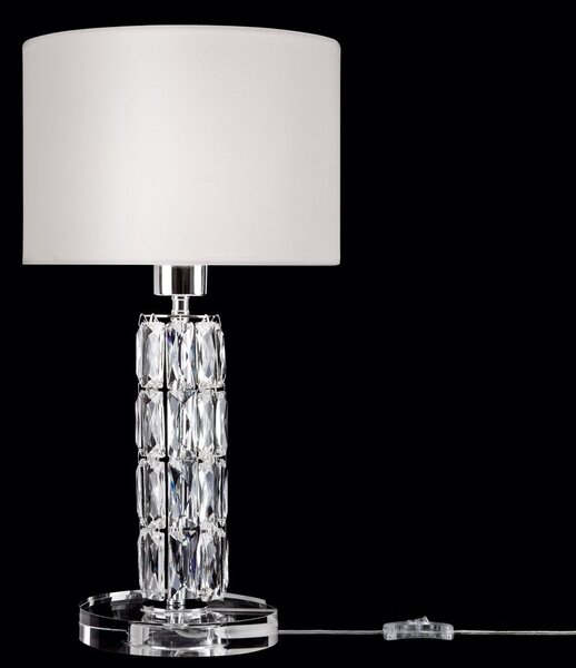 Lampade Da Scrivania Contemporanea Talento Metallo Cromo Diffusore Pvc Vetro