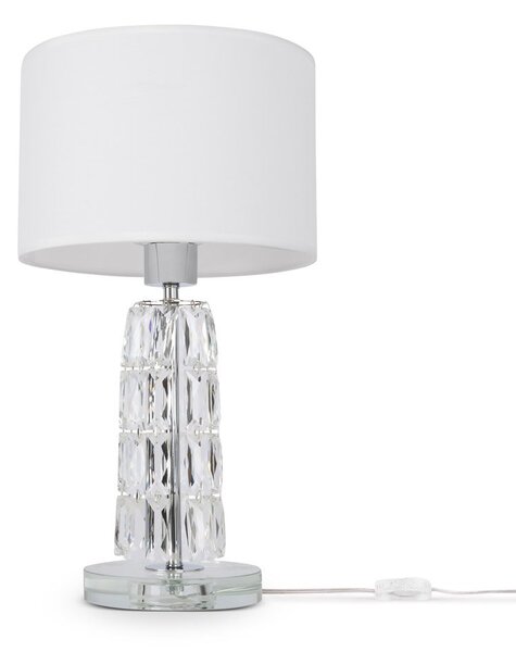 Lampade Da Scrivania Contemporanea Talento Metallo Cromo Diffusore Pvc Vetro