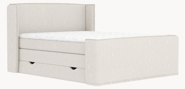 Letto boxspring fatto a mano con contenitore Freeland, H3