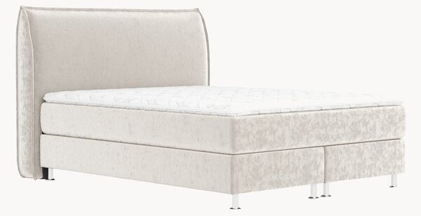 Letto boxspring in velluto fatto a mano Chermin, H3 cm