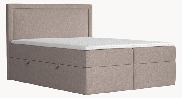 Letto boxspring fatto a mano con contenitore Maya, H3