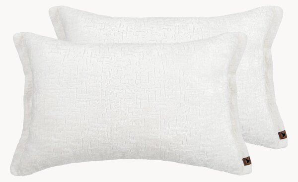Cuscini in ciniglia fatti a mano Orchid, set di 2
