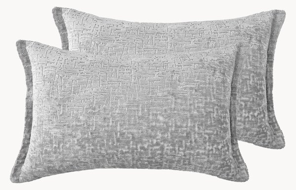 Cuscini in ciniglia fatti a mano Orchid, set di 2