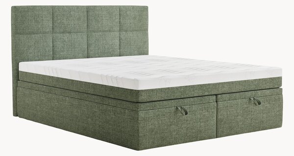 Letto boxspring in ciniglia fatto a mano con contenitore Umage, H3