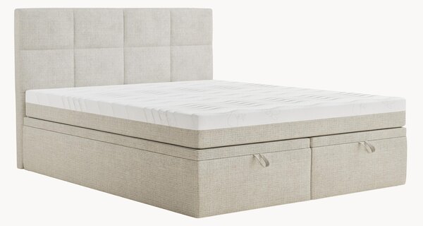 Letto boxspring in ciniglia fatto a mano con contenitore Umage, H3