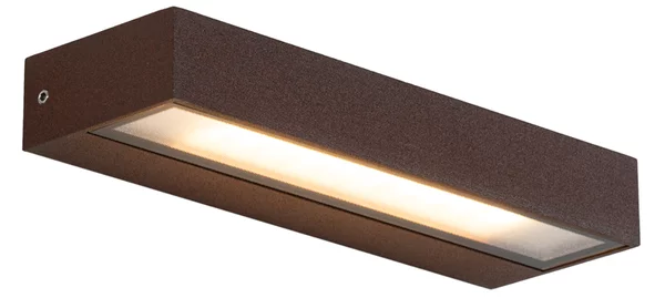 Applique moderna marrone ruggine 22 cm con LED IP65 - Hannah